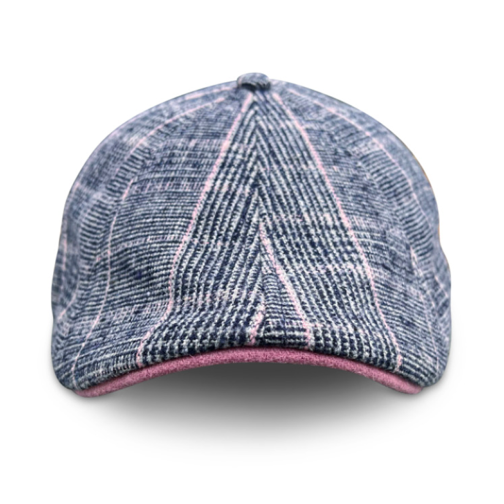 The Hare Boston Scally Cap - Blue & Grey Plaid