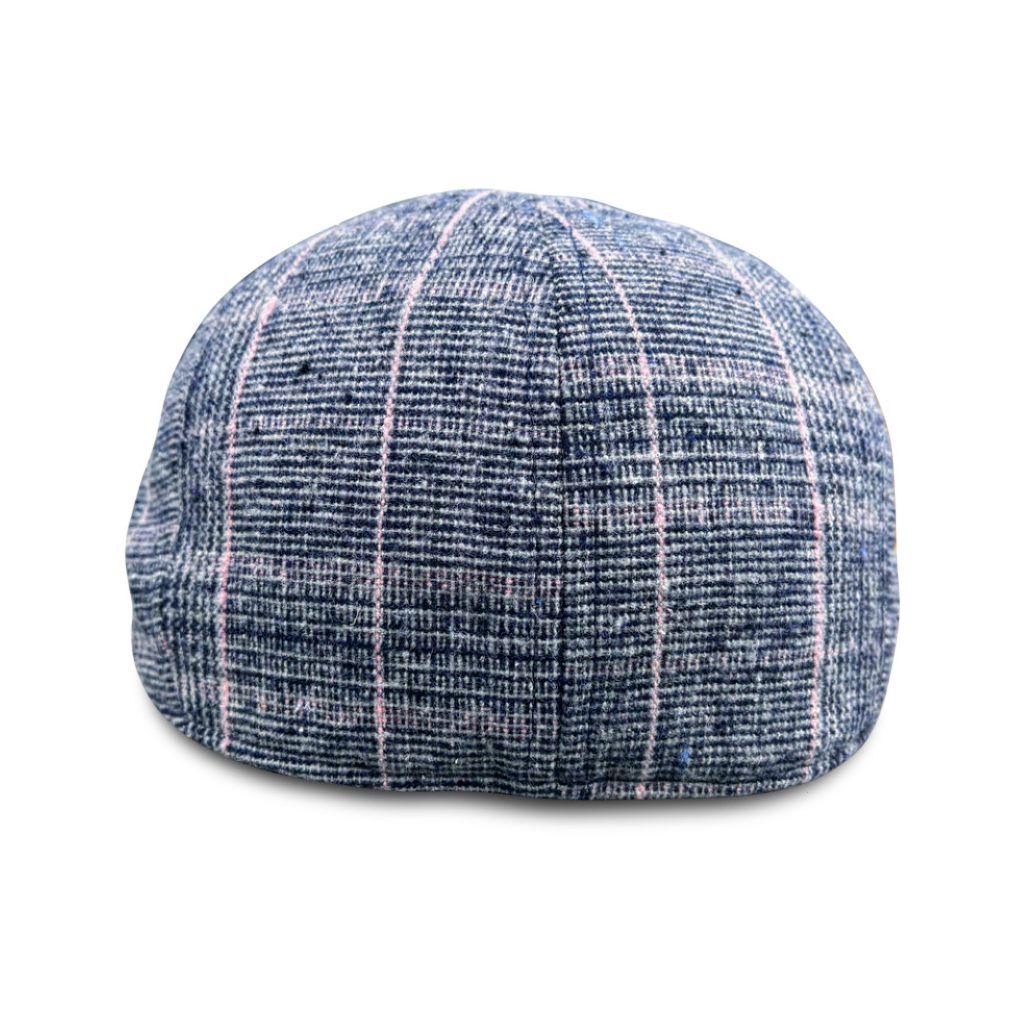 The Hare Boston Scally Cap - Blue & Grey Plaid