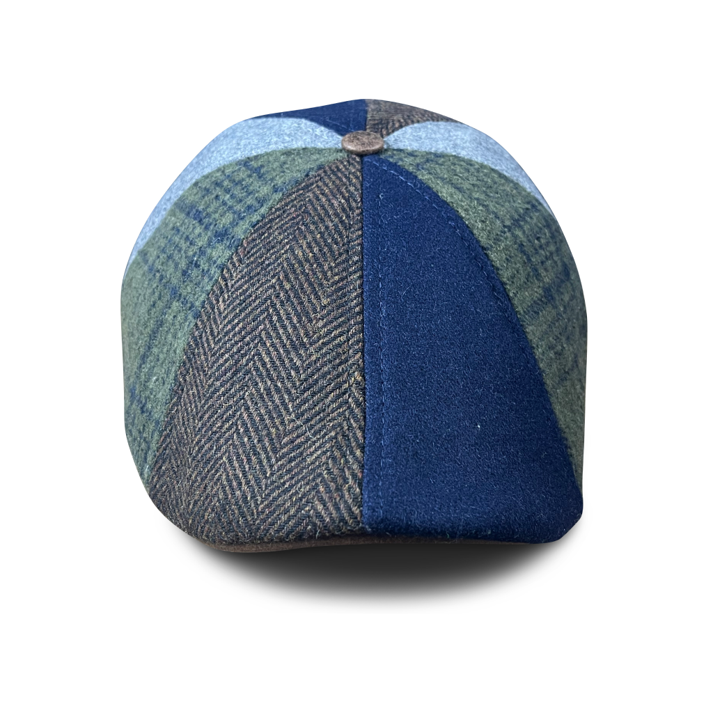 The Gridiron Boston Scally Cap - Blue Patchwork