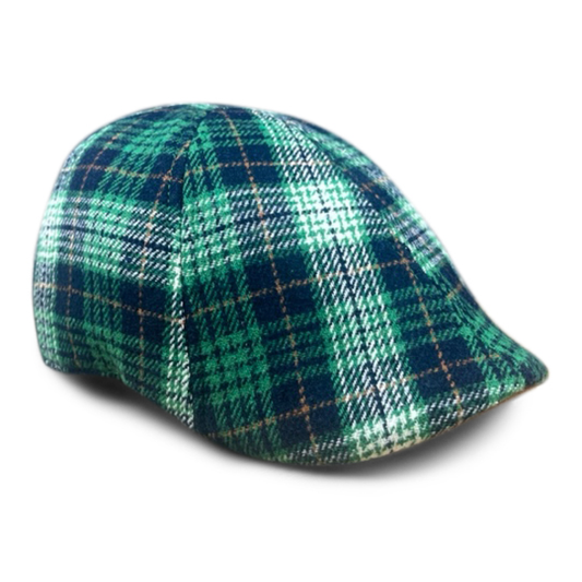 The Fighting Rock Boston Scally Cap - Green Plaid