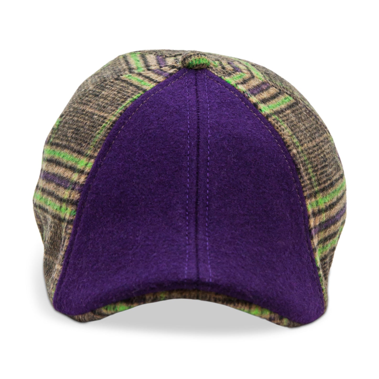 The Frankenhead Boston Scally Cap - Purple & Undead Plaid