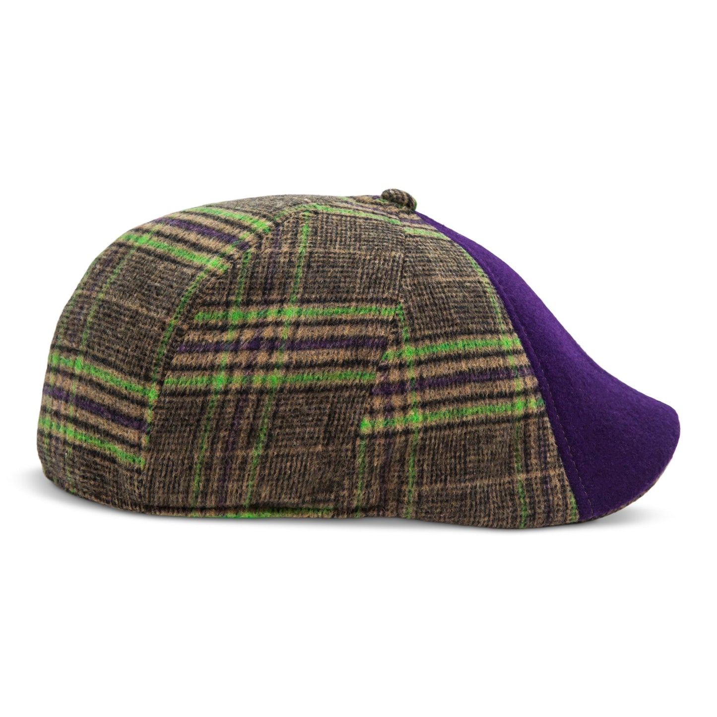 The Frankenhead Boston Scally Cap - Purple & Undead Plaid