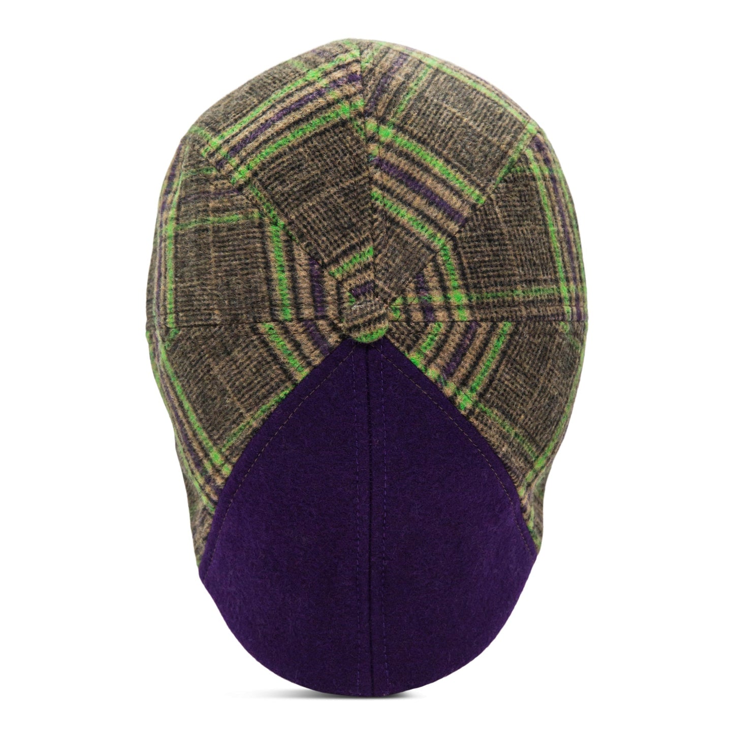 The Frankenhead Boston Scally Cap - Purple & Undead Plaid