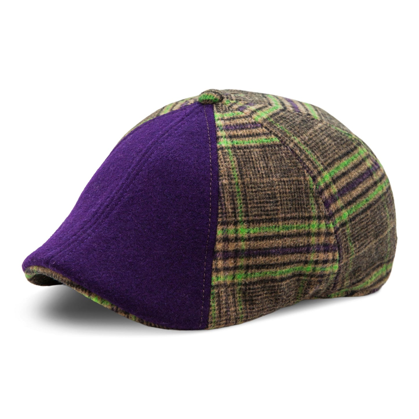 The Frankenhead Boston Scally Cap - Purple & Undead Plaid