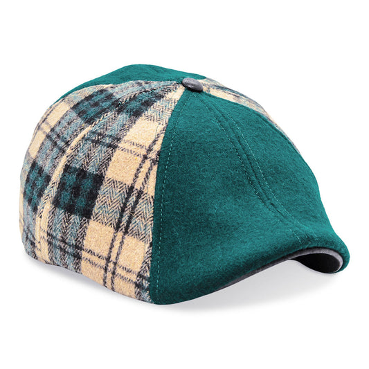 The Craic Boston Scally Cap - Emerald and Ale Plaid